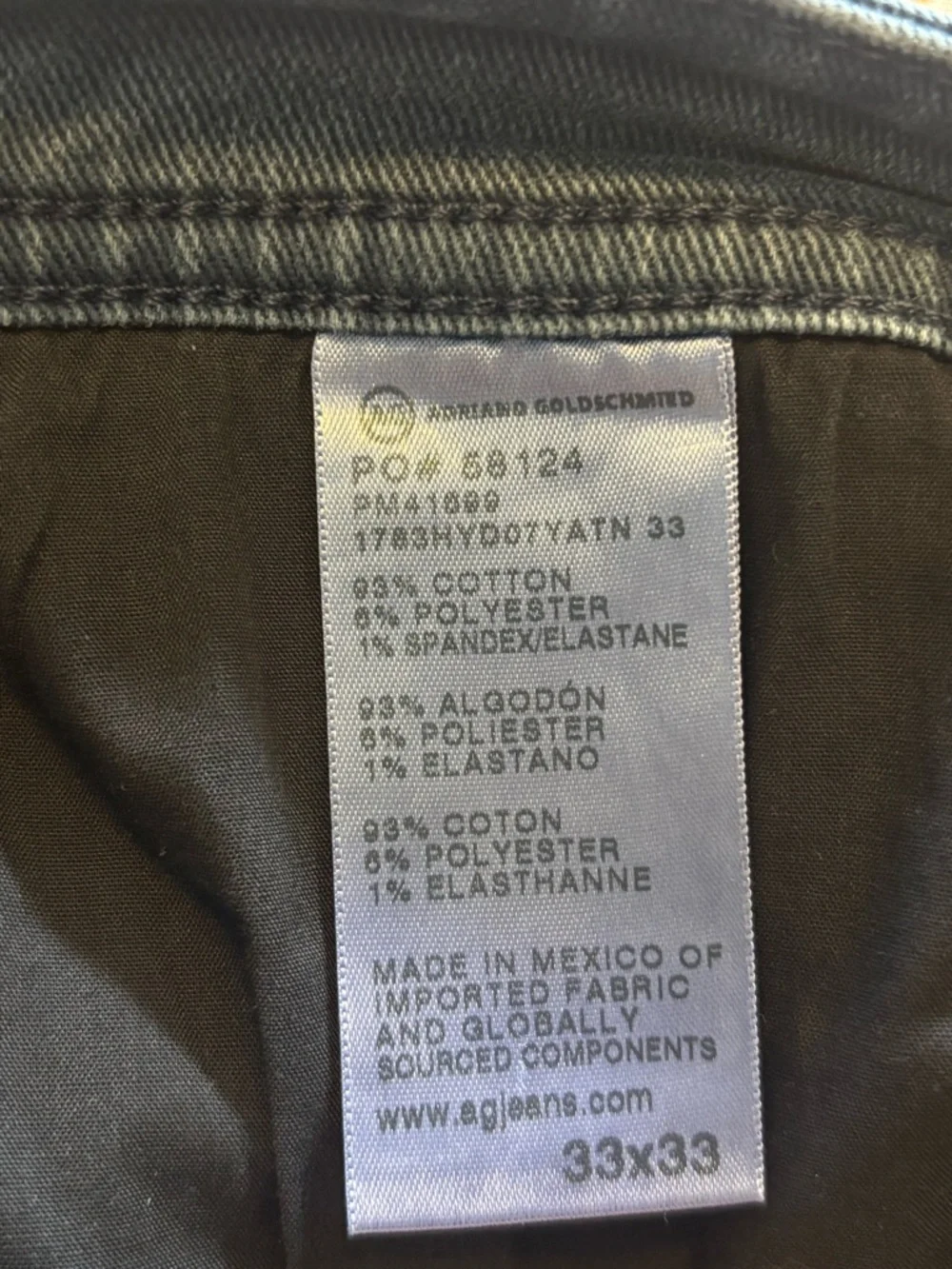 AG Adriano Goldschmied Tellis Slim Jeans Blue Stretch Denim Men’s 33x33​